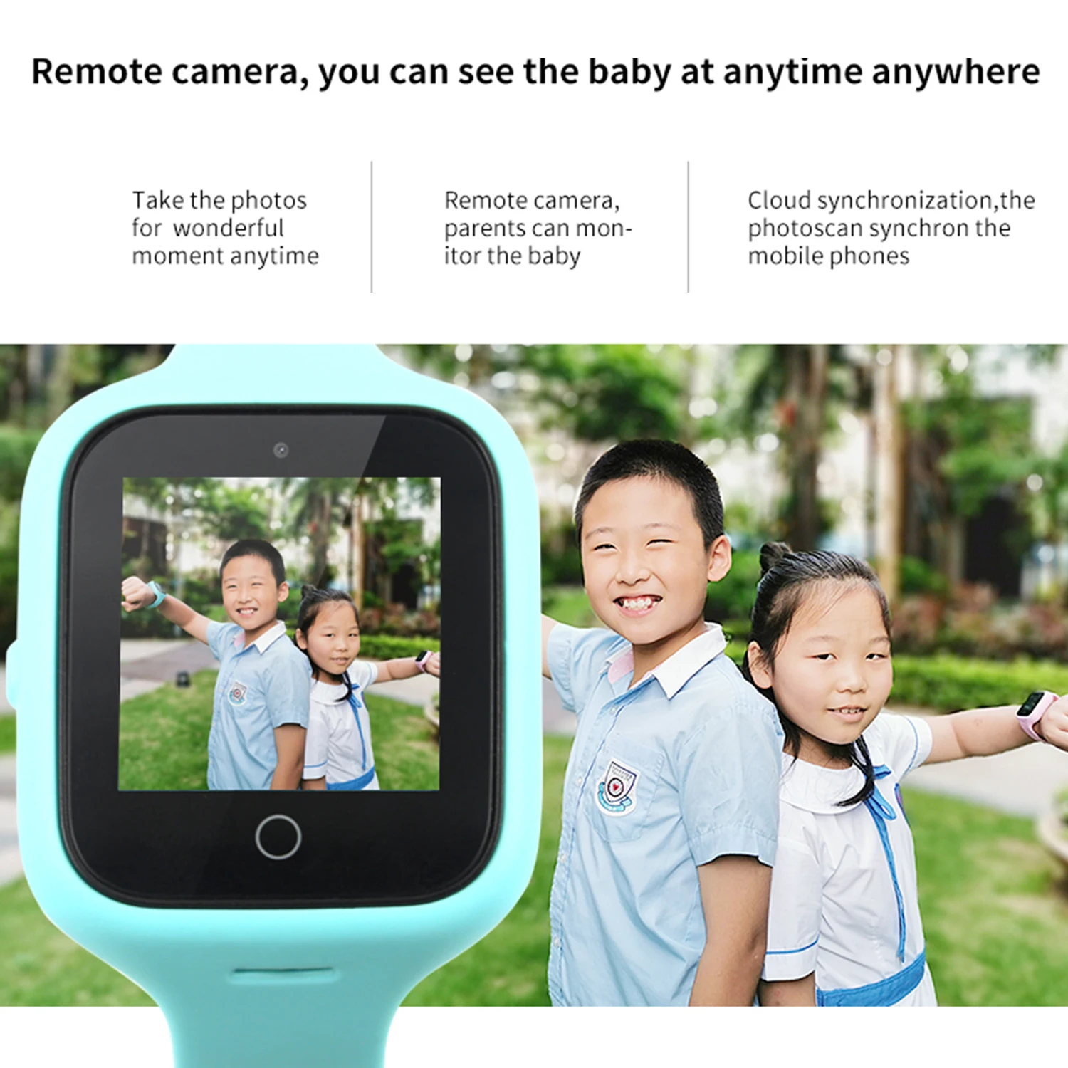 Kids Multi Function Waterproof SOS Anti-lost Smart Phone Watch 1.3inch Screen Touch Screen Locater Monitor Tracker Smartwatch