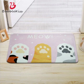 

Bubble Kiss Cartoon Design Double Sponge Carpet Cute Cat Paw Pattern Carpet for Living Room Fashion Non-slip Home Decoration Rug