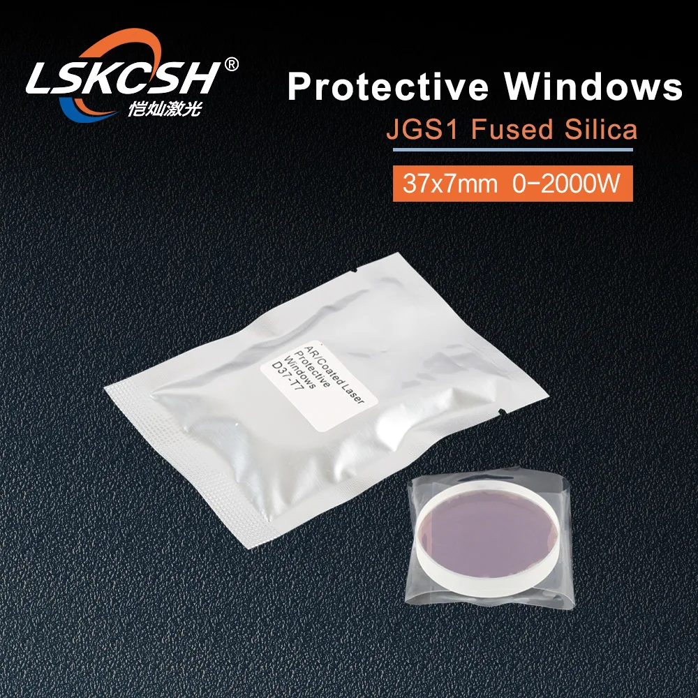 

LSKCSH 2pcs/lot fiberlaser protection windows OG YD37 d7 37*7mm 37x7mmP0595-58601 wholesale for WSX/Precitec/Raytools laser head
