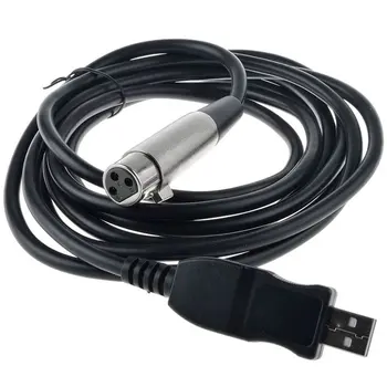 

Black 3M 9FT USB MIC Link Cable USB Male to 3 Pin XLR Female Cable Cord Adapter Microphone Link USB -XLR Stock 0.2kg (0.44lb.)