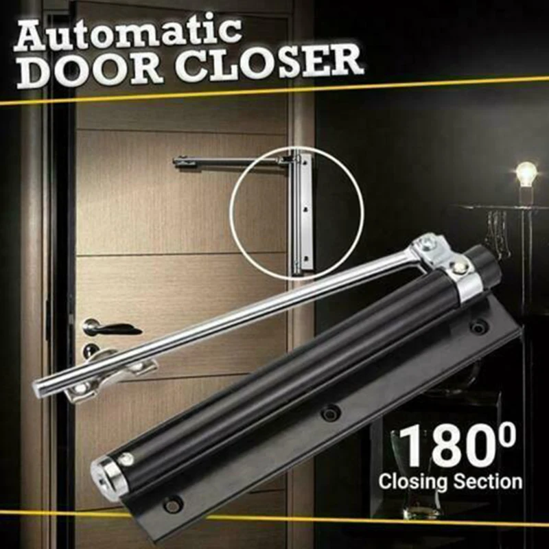 

Automatic Door Self-Closing Hinge Mute Easy to Rebound No slotting Punching Free Door Closer PI669
