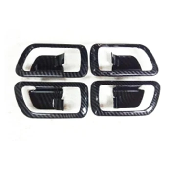 

for Mitsubishi Pajero 2007-2019 Car Inner Door Handle Bowl Cover Trim Frame Decorative Accessories Carbon Fiber Color
