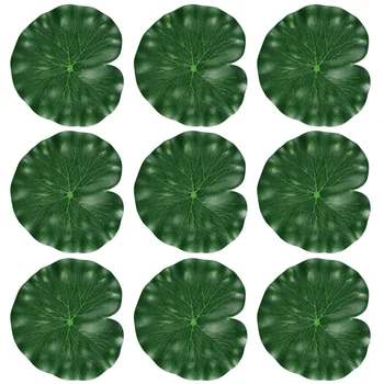 Tinksky 10Pcs 18Cm Hoge Simulatie Lotus Bladeren Drijvend Zwembad Decoratie Water Decoratieve Aquarium Visvijver Landschap Lotus Laat