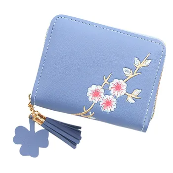

MAIOUMY Wallets Tassel Zipper Women's Wallet Women Outdoor Fashion Trend Solid Color Flower Fringed Wallet Women Luxury