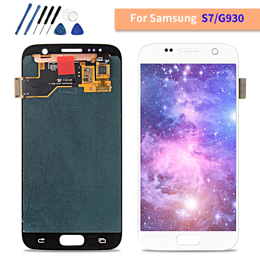 100% tested For SAMSUNG GALAXY S7 LCD Display Touch Screen G930A G930F G930 Digitizer Assembly Replacement | Мобильные телефоны и