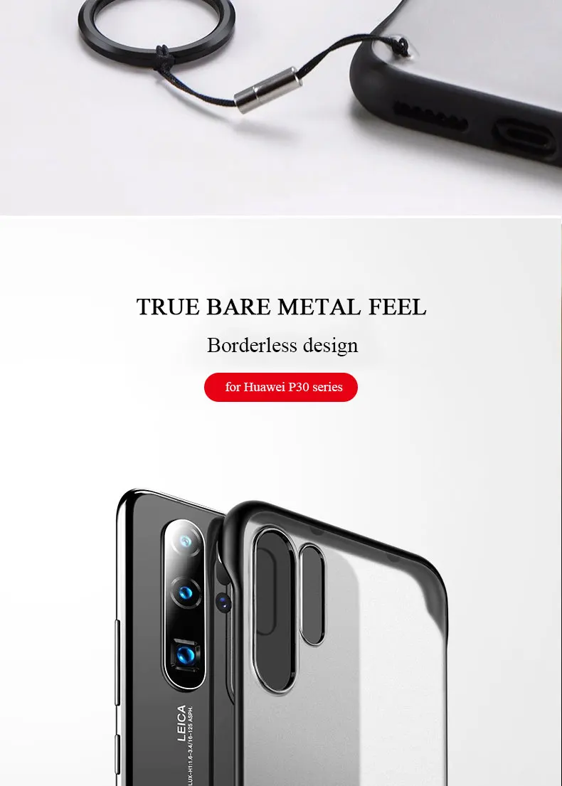 Чехол P30 для huawei P30/P30 Pro чехол матовый безрамочный чехол для телефона для huawei P30 Pro противоударный без оправы, Бесплатный кольцевой ремешок