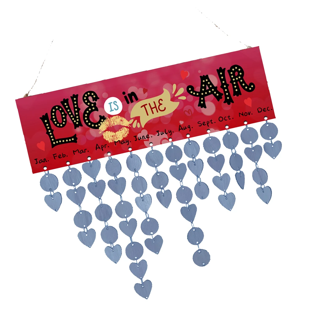 Love is in the Air древесины доска события календарь напоминаний 50 диски pcs