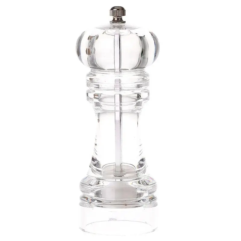 

Acrylic Manual Pepper Grinder Salt Spices Mill Shaker Transparent Kitchen Grinding Tool 6*14cm