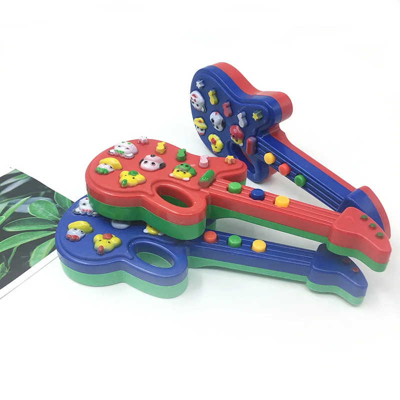 Children Music Instrument Toy Electric Guitar Sound 12 Song Kids Musical Toy Cartoon Pattern Colorful Baby Educational Toy Gifts