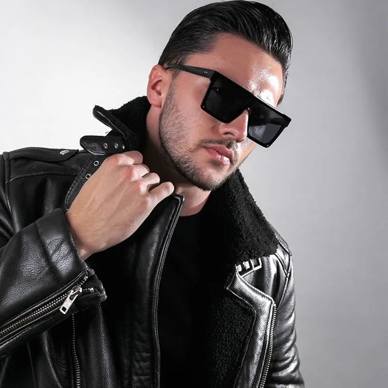 Retro Black Square Sunglasses Men Brand Designer Outdoor Fashion Sun Glasses Classic Vintage Male Shades Driving Gafas_voghion.com