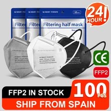 SUMMIT PERSON – masque pour adultes, lot de 10 à 100 pièces, filtre FFP2, respirant, CE, approuvé, espagne, emballage sous vide