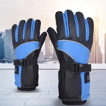

Reflective Strip Design Winter Electric Heating Gloves 2A Charging Free Disassembly Battery Gloves Hand Warmer Thermal Gloves