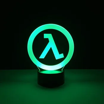 

Led 3D Half Life Logo Night Lamp for Game Bedroom Decor Cool Event Prize of Game Store Color Changing App Control Table Lamp