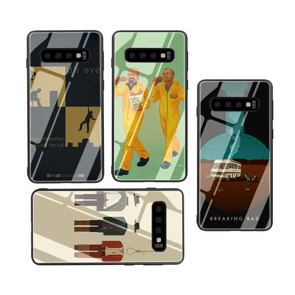 EWAU Back To The Future закаленное Стекло чехол для телефона чехол для Galaxy S7 край S8 9 10 Plus, Note 8, 9, 10, A10 20 30 40 50 60 70