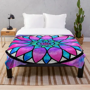 

Mandala Watercolor Throw Blanket Soft Sherpa Blanket Bed Sheet Single Knee Blanket Office Nap Blanket