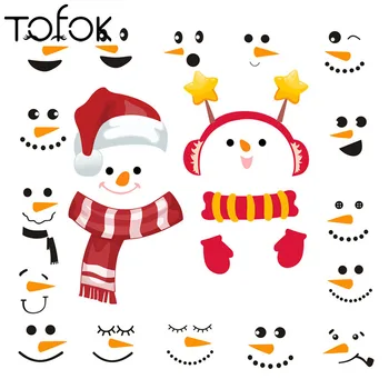 

Tofok Christmas Window Sticker Marry Christmas Santa Refrigerator Sticker Self-adhesive Wall Stickers Christmas Decor for Home
