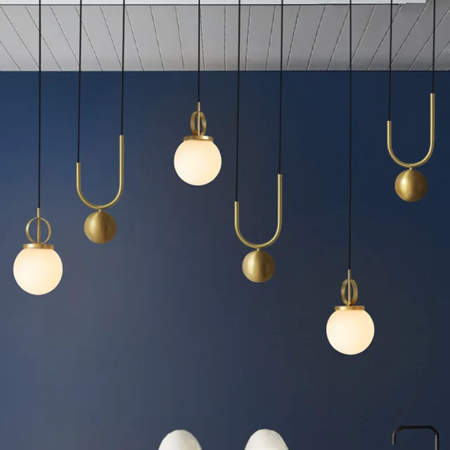 Pendant Lamp Modern Style For Living Room Bedroom Dining Decoration Minimalist Glass Ball Nordic Lights | Лампы и освещение