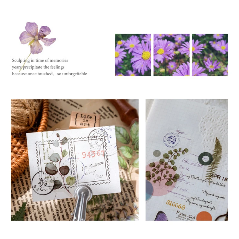 Scrapbooking Supplies Sticker Kit Adhesive Decorative Sticker For Diy Crafts Gifts Packaging Notebooks Decor