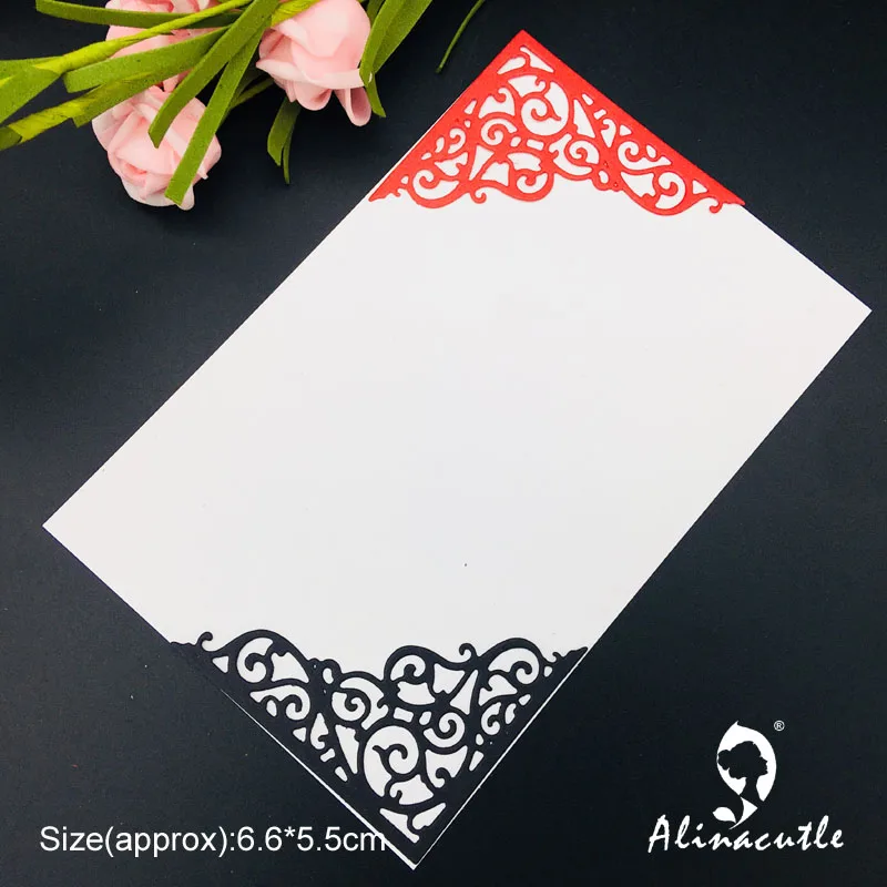 

Die Cut Metal Cutting die Vintage Lace Corner Scrapbooking Paper Craft Handmade Card Punch Art Cutter Alinacutle