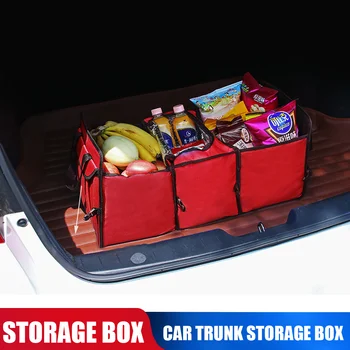 

Car Trunk Storage Box Extra Large Collapsible Organizer With 3 Compartments Home Car Seat Organizer Car Accessories Interior