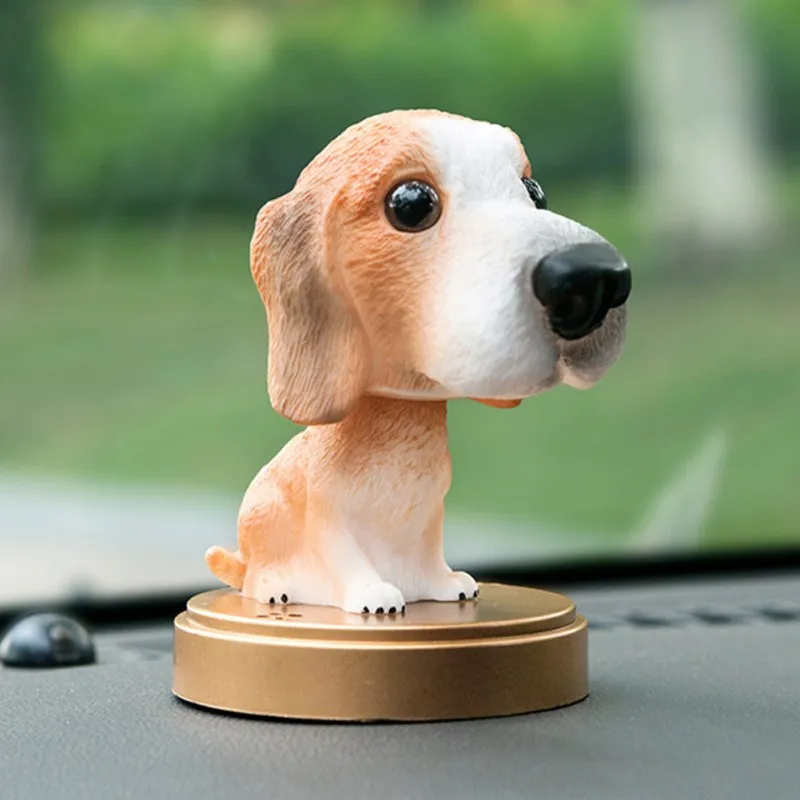 Car decoration nodding resin puppy shaking head car accessories ONEWELL animal swing animation wave toy