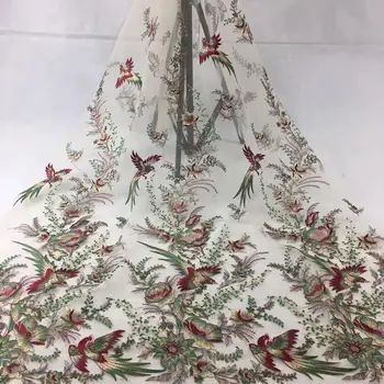 

African embroidered Lace Fabric Pretty JIANXI.C-591817 French tulle Lace Fabric High quality