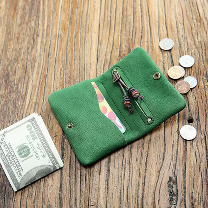Men's Bifold PU Leather Wallet Credit ID Card Holder Mini Purse Coin Change Bag