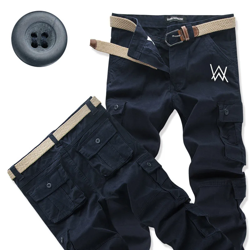 

Cargo Pants Men Streetwear Warm Camouflage Sweatpants Army Military Style Multi-Pocket Casual Outdoor Loose Tactical Trousers