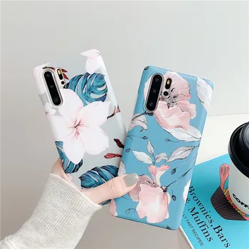 

Retro Flower Painting Phone Case For Huawei P20 P30 Pro Case Cute Floral Soft Back Cases For Mate 20 Mate 30 Lite Matte Funda