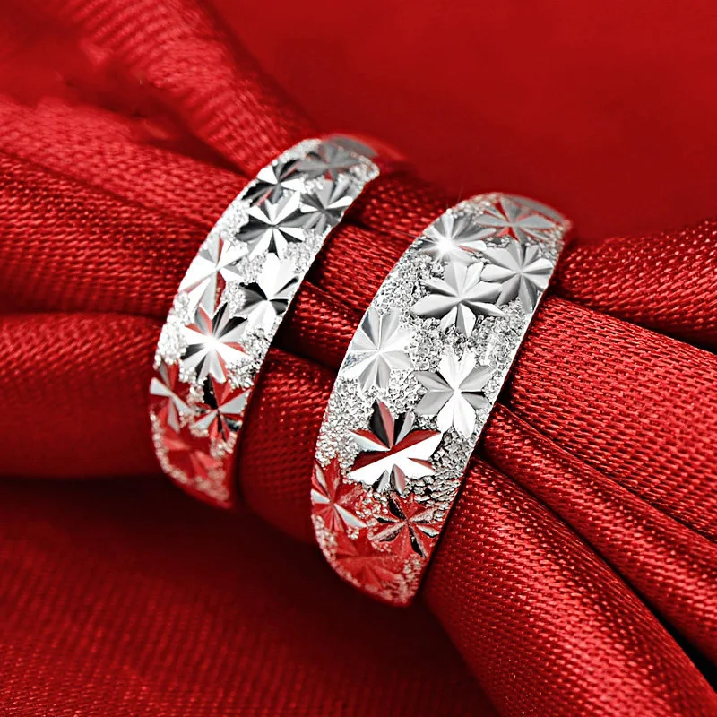 Forever Love, 925 пробы, серебряное, звездное, bague, регулируемые, пара колец, модные, обручальные кольца, ювелирные изделия для мужчин и женщин, S-R40