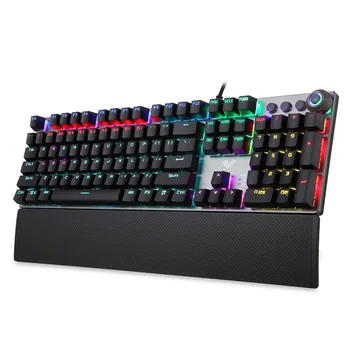 

Wired Mechanical Gaming Keyboard Blue Black Switch Wired Mix Backlit Keyboard 108 Keys for Computer Gamer PC Desktop Gaming
