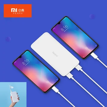 

Original Xiaomi Redmi Power Bank 10000mAh Standard Edition White Dual input and output interface 37Wh large capacity