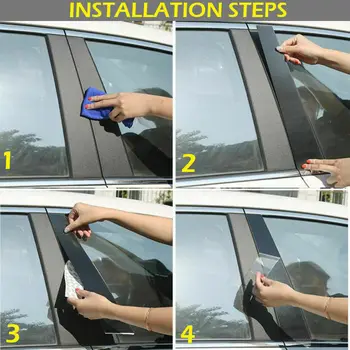 

8pcs/set Window Pillar Trim Mirror Effect Waterproof P C plastic For Qashqai 2016-2018 For NISSAN Qashqai 2016-2018