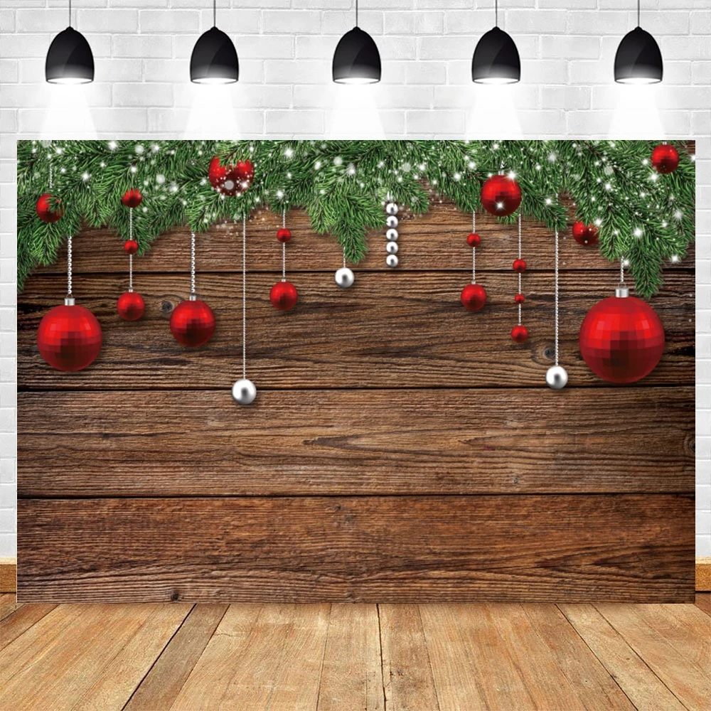 Permanece en frente de mecanismo Fondo de fotografía de Navidad, tablero de madera, bola roja, Photocall,  retrato de bebé, decoración de fiesta, Fondo de estudio fotográfico -  AliExpress Productos electrónicos