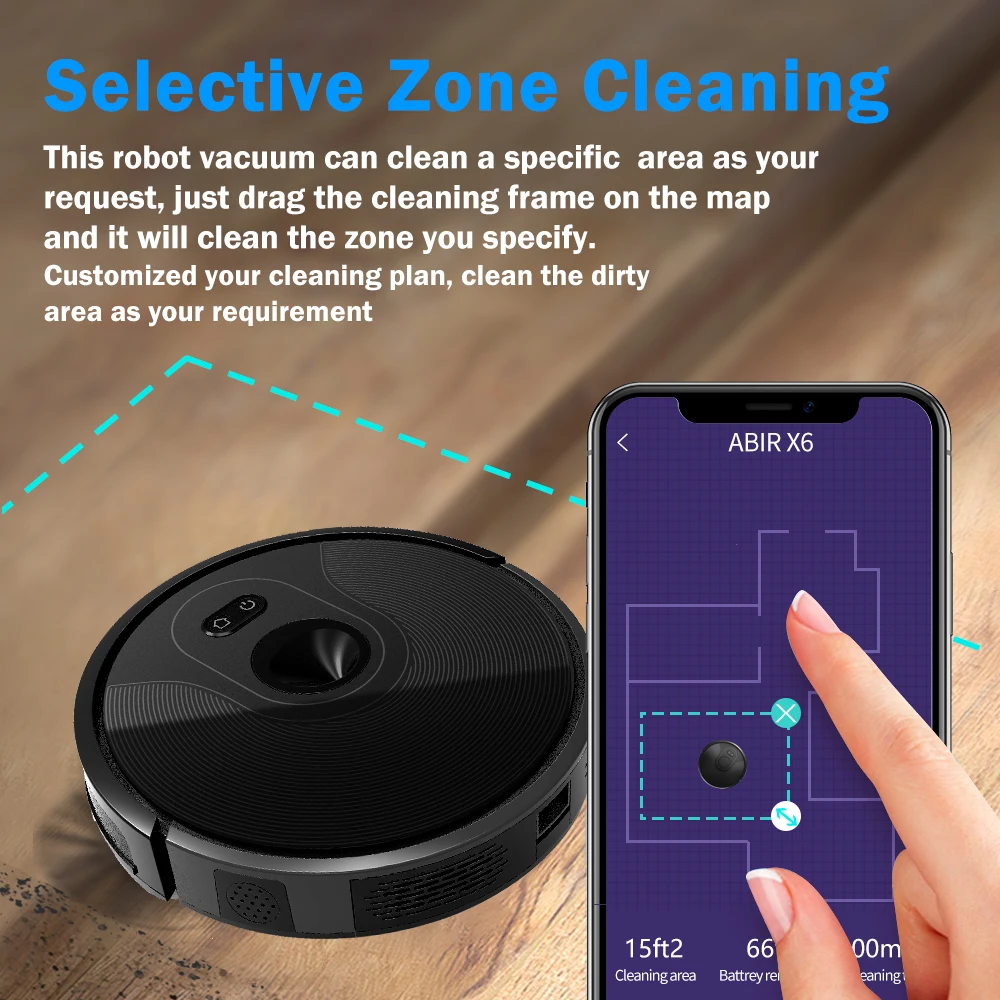 Abir X6 Robot Vacuum Cleaner,draw 