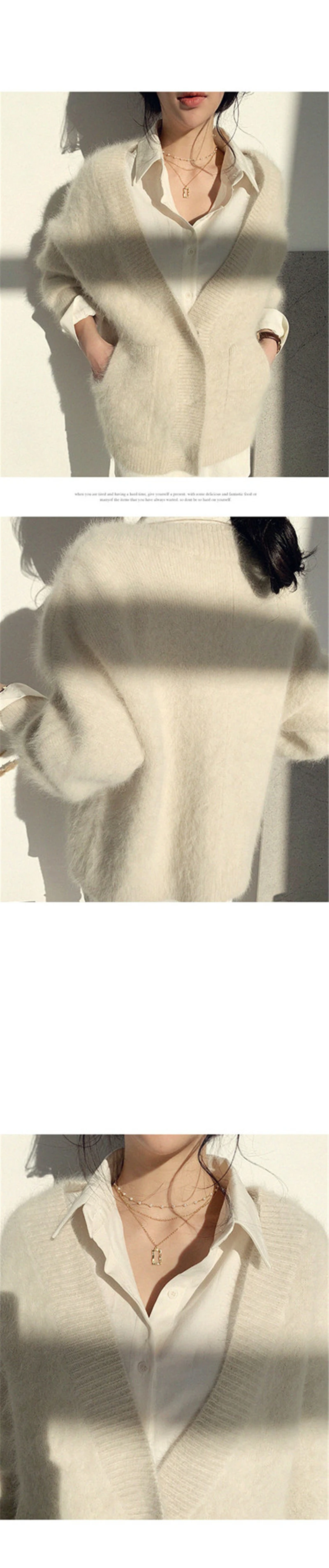 BGTEEVER 2019, зимний Повседневный Свободный вязаный джемпер с открытой строчкой, женский свитер с длинным рукавом и v-образным вырезом и