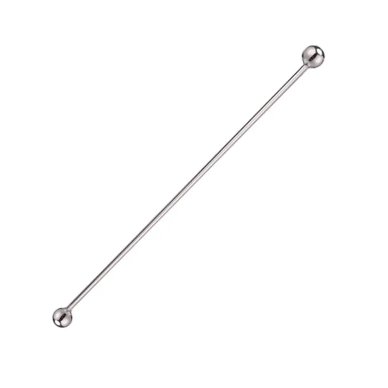 Male stainless steel metal urethral double beads penis plug dilator insert sex toy for man