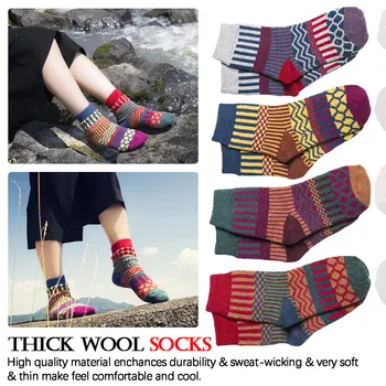 

Women Cashmere Socks Cozy Cashmere Socks Winter Warm Sleeping Socks Fluffy Soft Thicken Vertical Stripe soft and easy cleaning