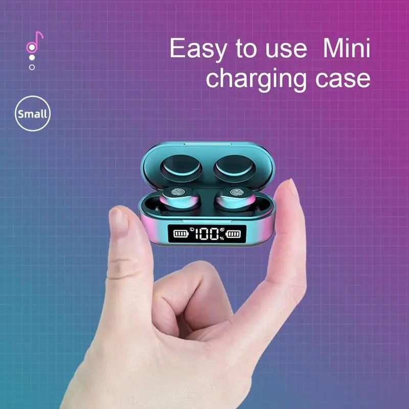 Portable Mini Stereo Earbuds Wireless Bluetooth 5 0 Binaural Headset IP67 Waterproof HiFi Sports Earphone with Charging Box