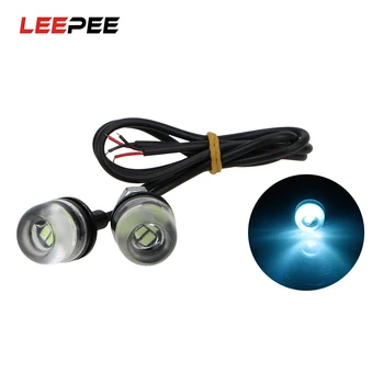 

LEEPEE 1 Pair 18mm 5630 Car Eagle Eye LED Light Reverse Backup Signal Lamp DRL Daytime Running Fog Lights DC12V 3W