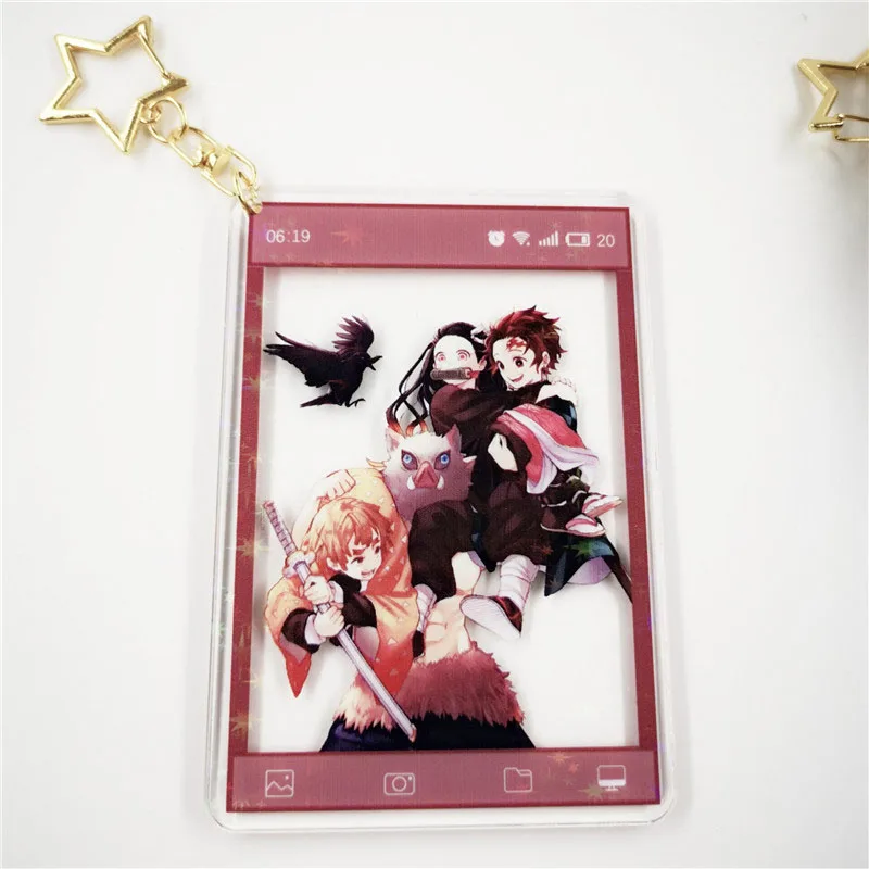 Аниме Demon Slayer: Kimetsu No Yaiba акриловый брелок мультяшный рисунок Косплей Кулон Брелок Подарки