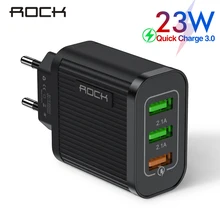 ROCK Quick Charge 3,0 зарядное устройство для телефона iPhone samsung Xiaomi QC 3,0 Супер быстрая зарядка настенное Путешествие USB зарядное устройство для мобильного телефона