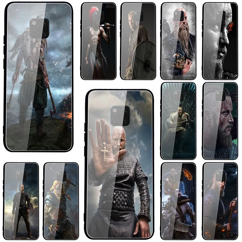 Чехлы на мобильный телефон Vikings Ragnar с логотипом из закаленного стекла для Huawei Mate 20