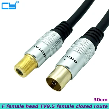 

9.5mm female-to-F female coaxial TV satellite antenna cable cable TV cable F head RF cable HD video set-top box signal TV cable
