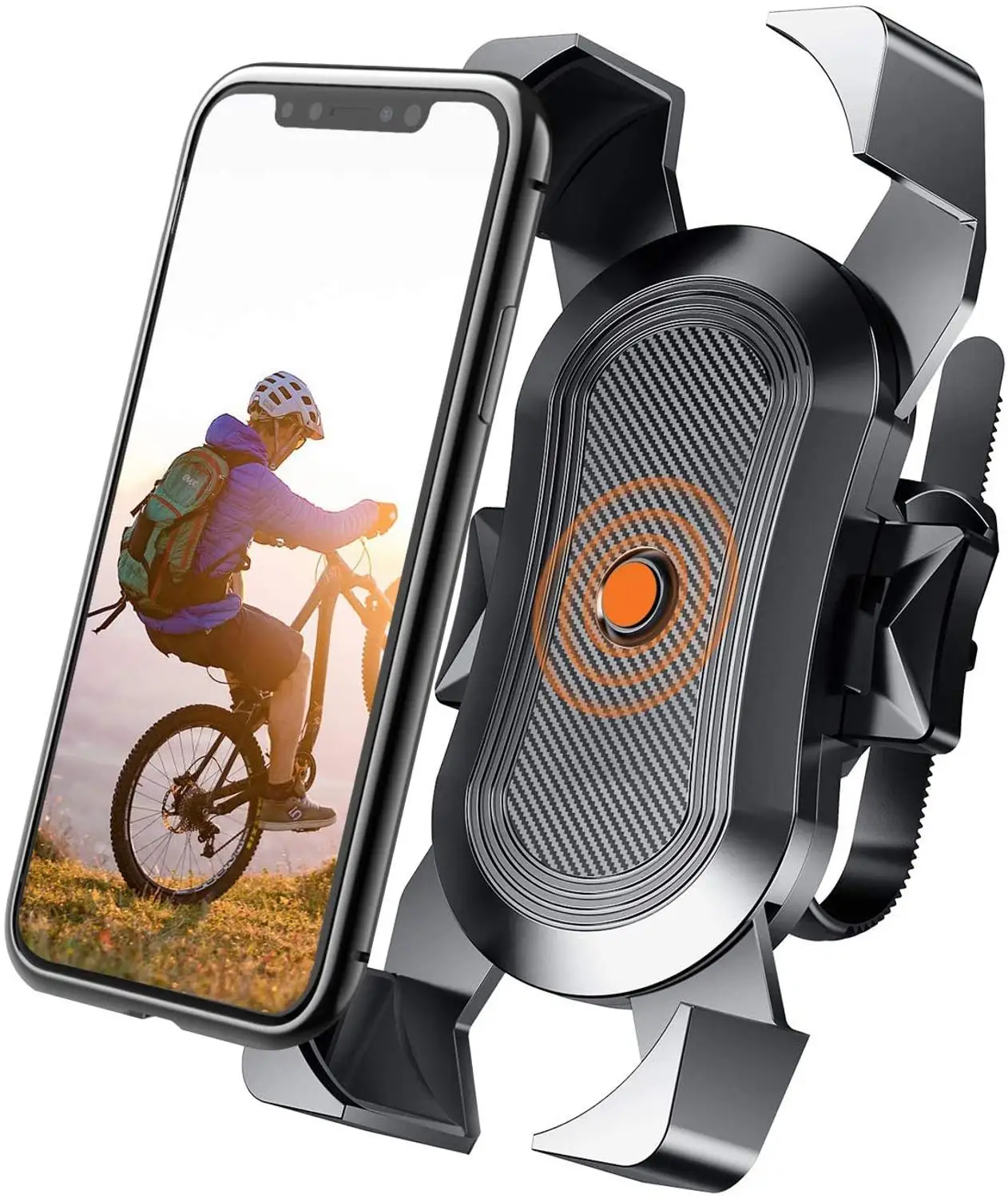 Bike Phone Mount Secure Lock &amp Full Protection Bicycle Holder for Mountain Motorcycle Handlebar Cell 4-6.8 inc | Автомобили и