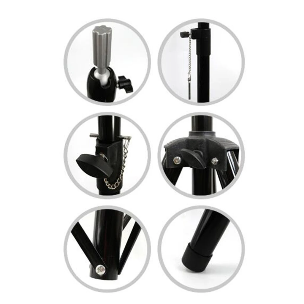 Wig Mannequin Head + Tripod Doll Stand Cosmetology Practice With Travel Bag