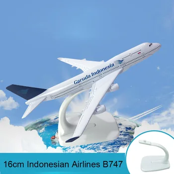 

16cm Indonesian Airlines Boeing 747 airplane model Garuda Indonesia B747 Static Solid Metal Airbus Aircraft Model Gift 1:400