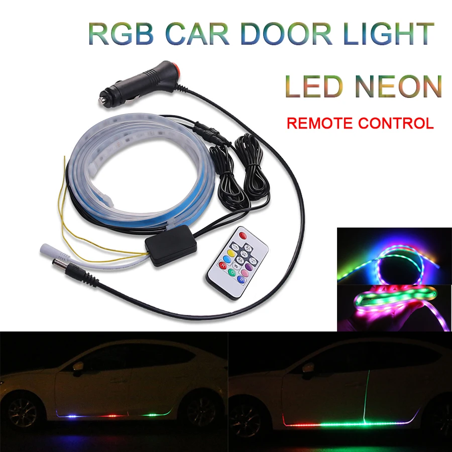 1 Drag 2 RGB 5 м атмосферный свет для края двери автомобиля режим беспроводной пульт