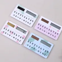 Fashion Portable Cartoon Fruits Animal Mini Card Calculator Stationery Supplies Creative Solar Calculator Children Gift
