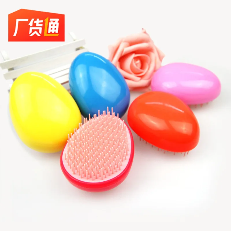 

Manufacturers Direct Selling Portable Anti-Knot Egg Comb Creative Plastic Tangle Teezer Water Transfer Customizable Wholesale